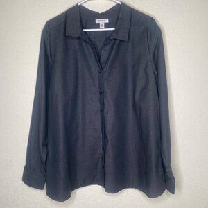 Red House Womens Non-Iron Tunic Button-Up Shirt 3XL Long Sleeves Casual